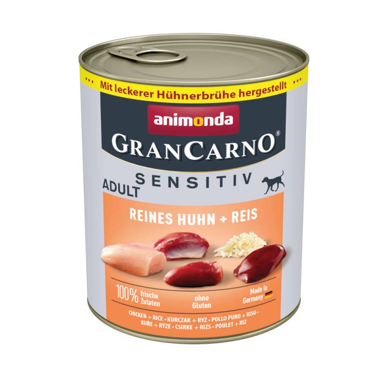 animonda GranCarno Adult Sensitive 6 x 800 g - Reines Huhn & Reis von Animonda GranCarno