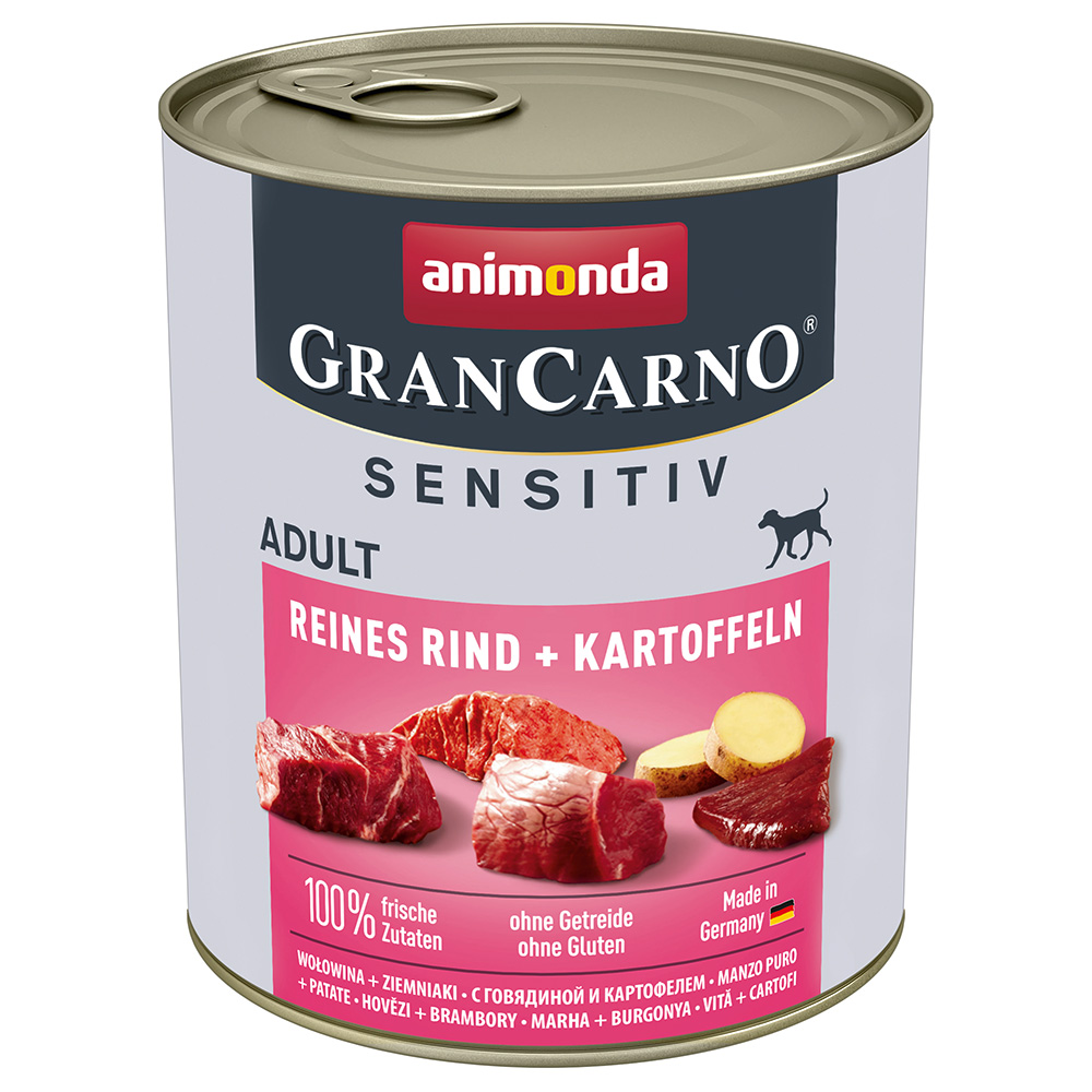 animonda GranCarno Adult Sensitive 6 x 800 g - Reines Rind & Kartoffeln von Animonda GranCarno