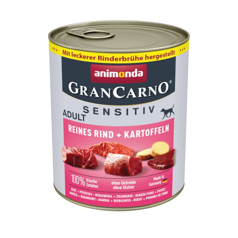 animonda GranCarno Adult Sensitive 6 x 800 g - Reines Rind & Kartoffeln von Animonda GranCarno