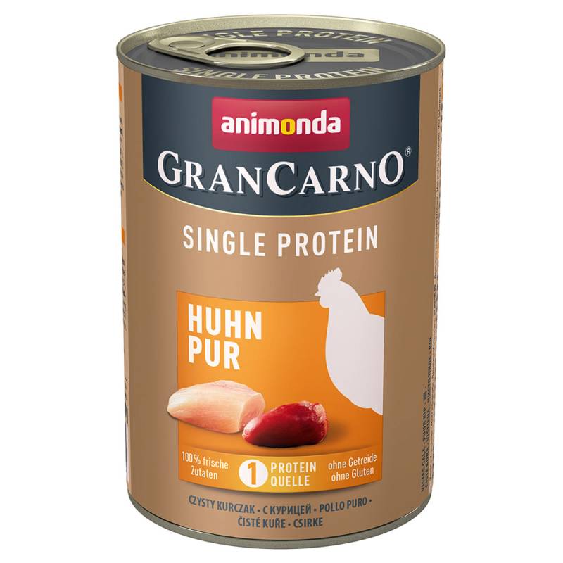 Sparpaket animonda GranCarno Adult Single Protein 24 x 400 g - Huhn Pur von Animonda GranCarno