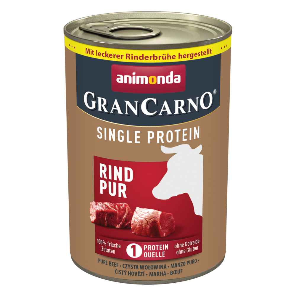 Sparpaket animonda GranCarno Adult Single Protein 24 x 400 g - Rind Pur von Animonda GranCarno