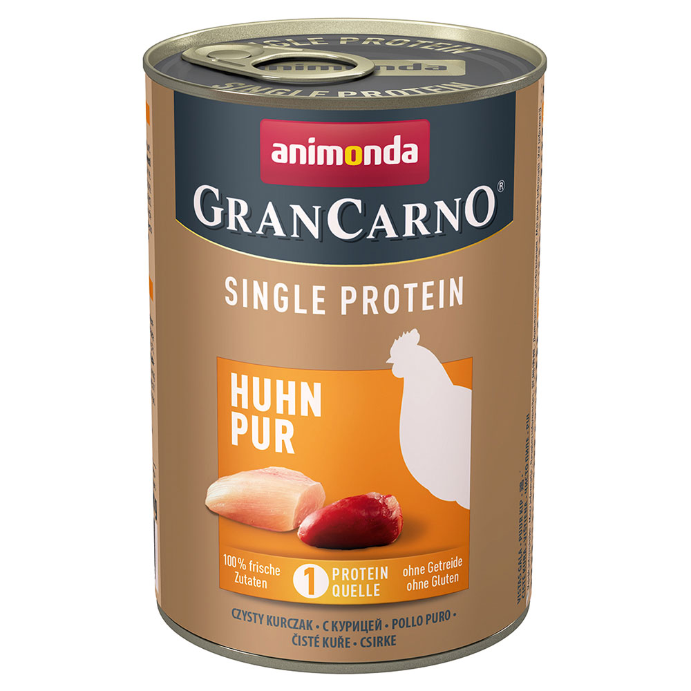 animonda GranCarno Adult Single Protein 6 x 400 g - Huhn Pur von Animonda GranCarno
