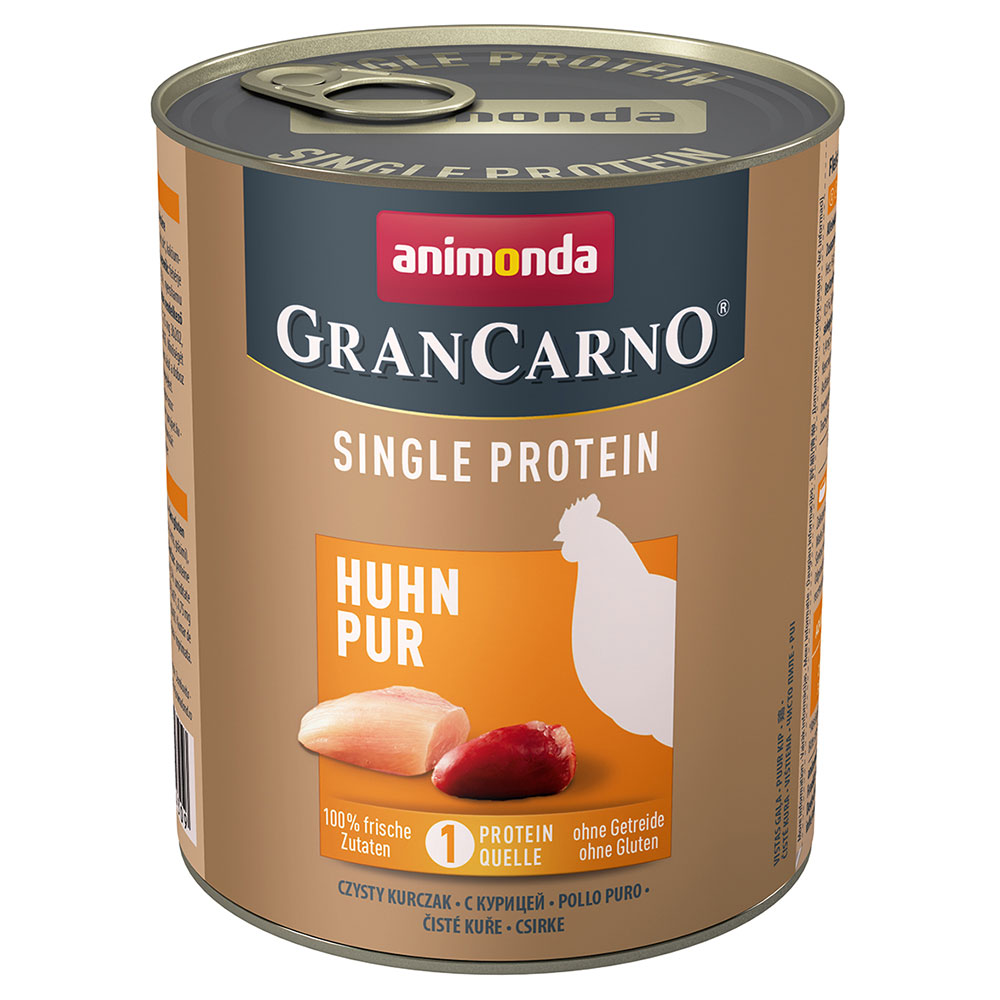 animonda GranCarno Adult Single Protein 6 x 800 g - Huhn Pur von Animonda GranCarno