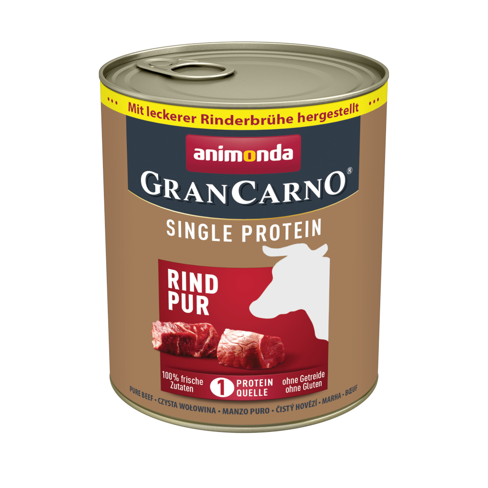 animonda GranCarno Adult Single Protein 6 x 800 g - Rind Pur von Animonda GranCarno