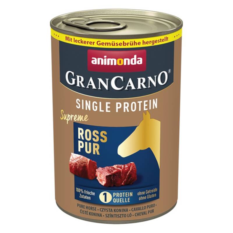 animonda GranCarno Adult Single Protein Supreme 6 x 400 g - Ross Pur von Animonda GranCarno