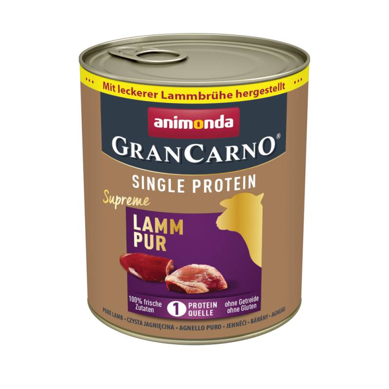 animonda GranCarno Adult Single Protein Supreme 6 x 800 g - Lamm Pur von Animonda GranCarno