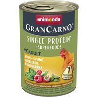 animonda GranCarno Adult Superfoods 24 x 400 g - Huhn + Spinat, Himbeeren, Kürbiskerne von Animonda GranCarno