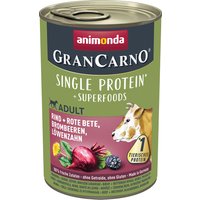 animonda GranCarno Adult Superfoods 24 x 400 g - Rind + Rote Bete, Brombeeren, Löwenzahn von Animonda GranCarno