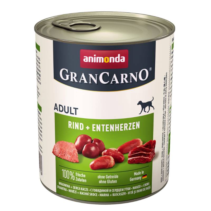 animonda GranCarno Original Adult 6 x 800 g - Rind & Entenherzen von Animonda GranCarno