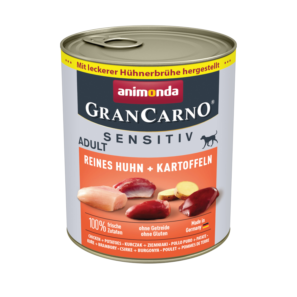 Sparpaket animonda GranCarno Adult Sensitive 24 x 800 g - Reines Huhn & Kartoffeln Sparpaket animonda GranCarno Adult Sensitive 24 x 800 g - Reines Huhn & Kartoffeln von Animonda GranCarno