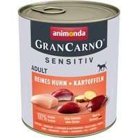 Spapaket animonda GranCarno Adult Sensitive 24 x 800 g - Reines Huhn & Kartoffeln von Animonda GranCarno