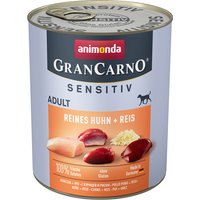 Spapaket animonda GranCarno Adult Sensitive 24 x 800 g - Reines Huhn & Reis von Animonda GranCarno