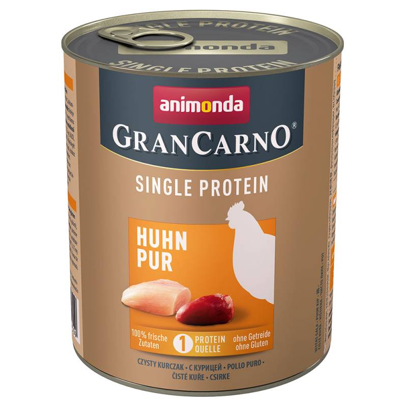 Sparpaket animonda GranCarno Adult Single Protein 24 x 800 g - Huhn Pur von Animonda GranCarno