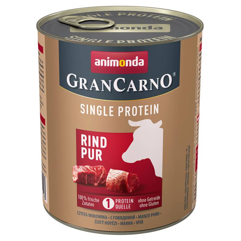 Sparpaket animonda GranCarno Adult Single Protein 24 x 800 g - Rind Pur von Animonda GranCarno