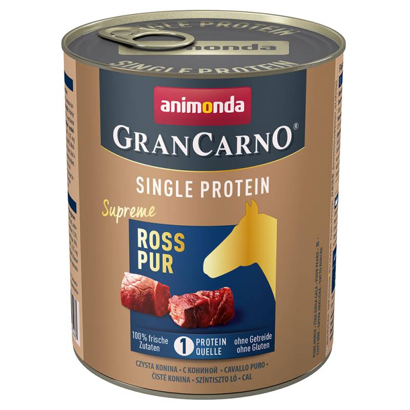 Sparpaket animonda GranCarno Adult Single Protein Supreme 24 x 800 g - Ross Pur von Animonda GranCarno