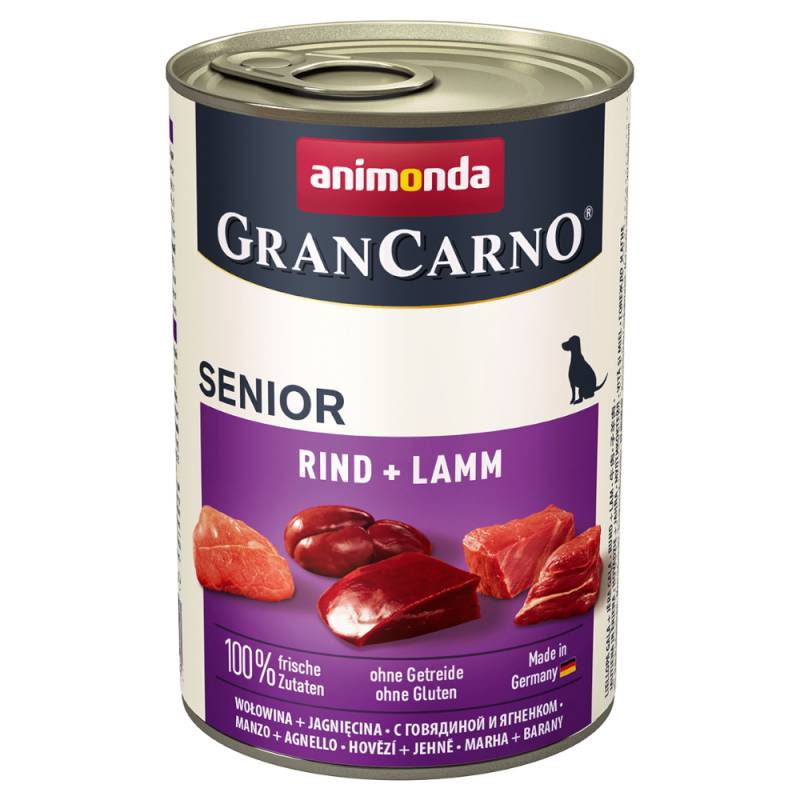 Sparpaket animonda GranCarno Original 12 x 400 g - Senior: Rind & Lamm von Animonda GranCarno