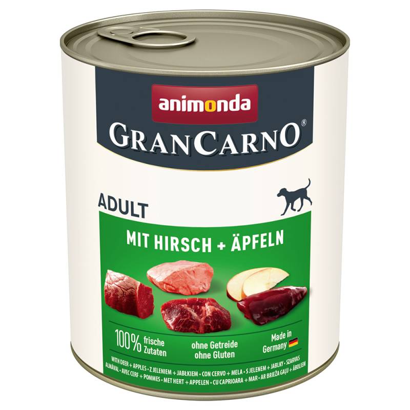 Sparpaket animonda GranCarno Original 12 x 800 g - Hirsch & Äpfel von Animonda GranCarno