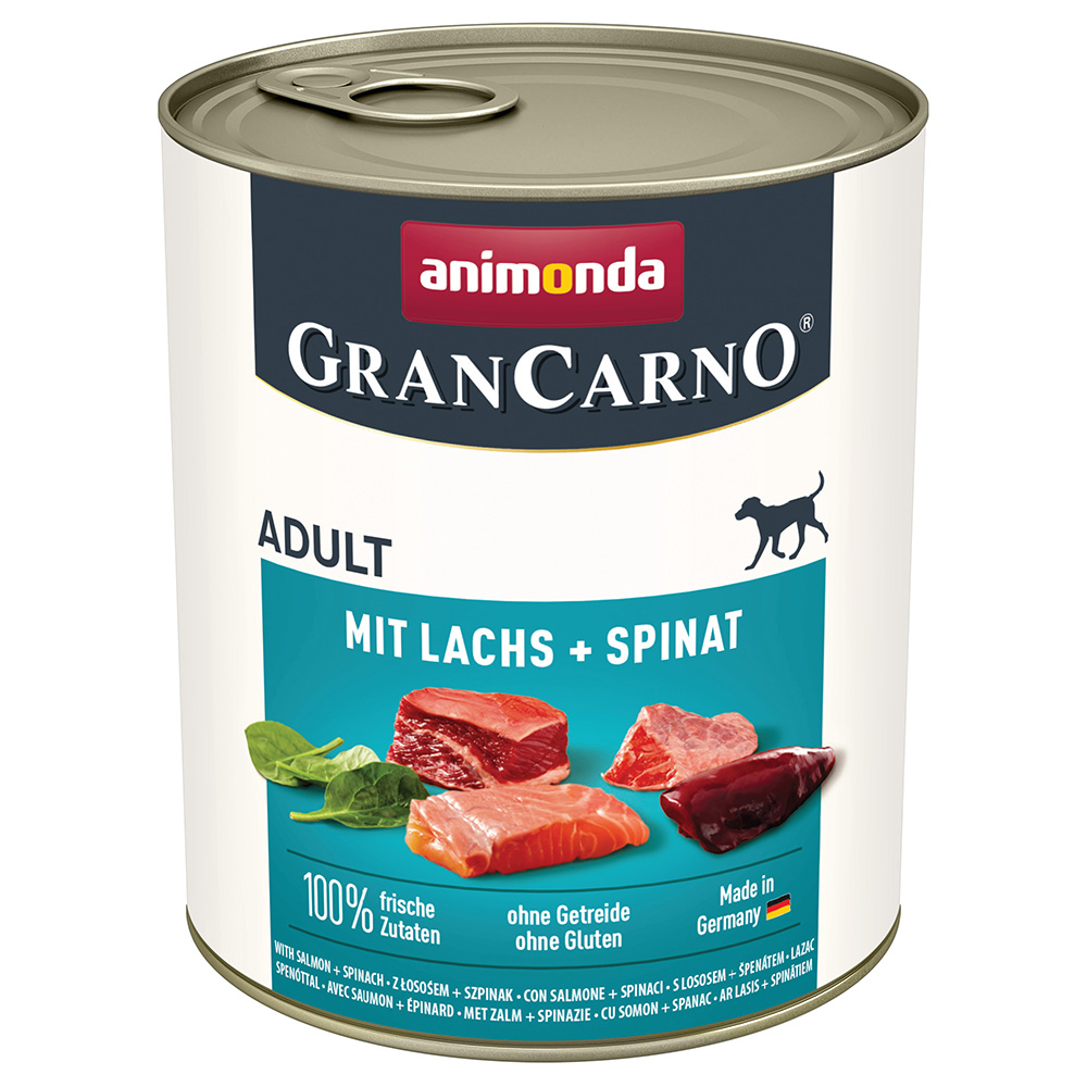 Sparpaket animonda GranCarno Original 12 x 800 g - Lachs & Spinat Sparpaket animonda GranCarno Original 12 x 800 g - Lachs & Spinat von Animonda GranCarno