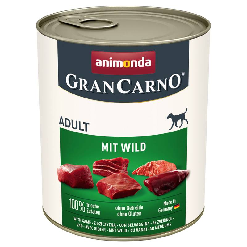 Sparpaket animonda GranCarno Original 12 x 800 g - mit Wild von Animonda GranCarno