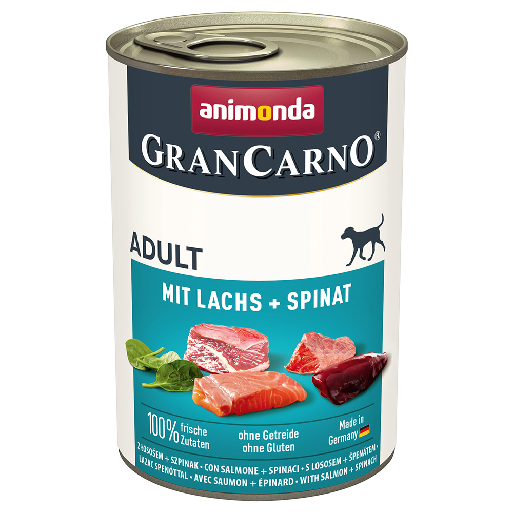 Sparpaket animonda GranCarno Original 24 x 400 g - Lachs & Spinat von Animonda GranCarno