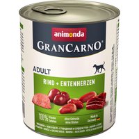 Sparpaket animonda GranCarno Original 24 x 800 g - Rind & Entenherzen von Animonda GranCarno