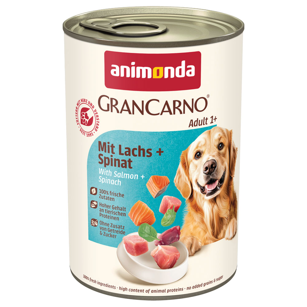 Sparpaket animonda GranCarno Original 12 x 400 g - Lachs & Spinat von Animonda GranCarno