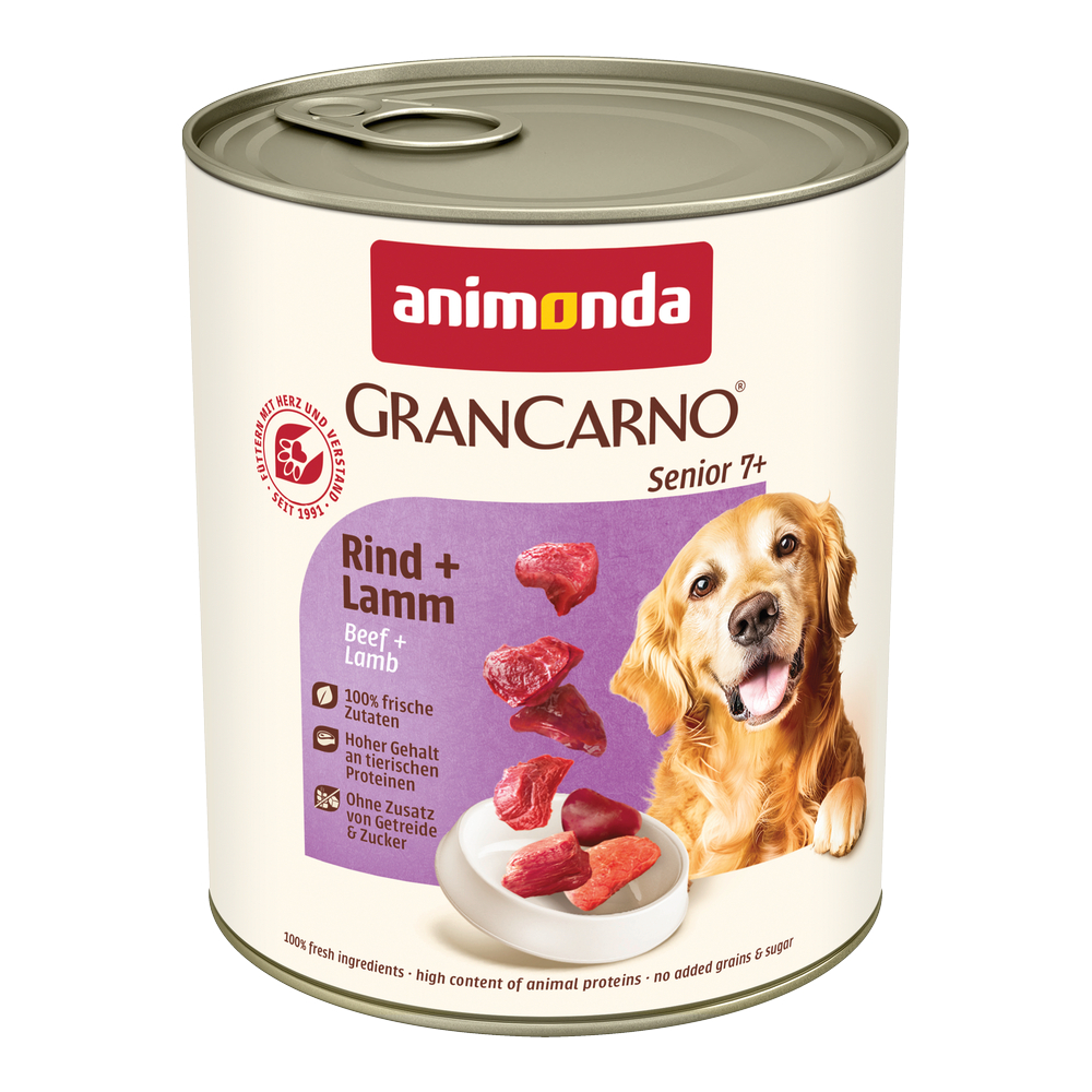 Sparpaket animonda GranCarno Original 24 x 800 g - Senior: Rind & Lamm von Animonda GranCarno