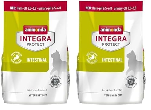 animonda INTEGRA PROTECT Katzenfutter Intestinal (1 x 1,2kg), von Veterinären empfohlen bei Durchfall & Erbrechen, Hochwertiges Diätalleinfutter für Erwachsene Katzen (Packung mit 2) von Animonda Integra Protect