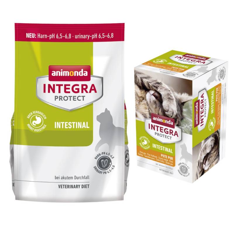 6 x 100 g animonda Integra Protect Adult + 1,2 kg passendes Trockenfutter zum Sonderpreis!  - Intestinal Pute Pur + Intestinal von Animonda Integra