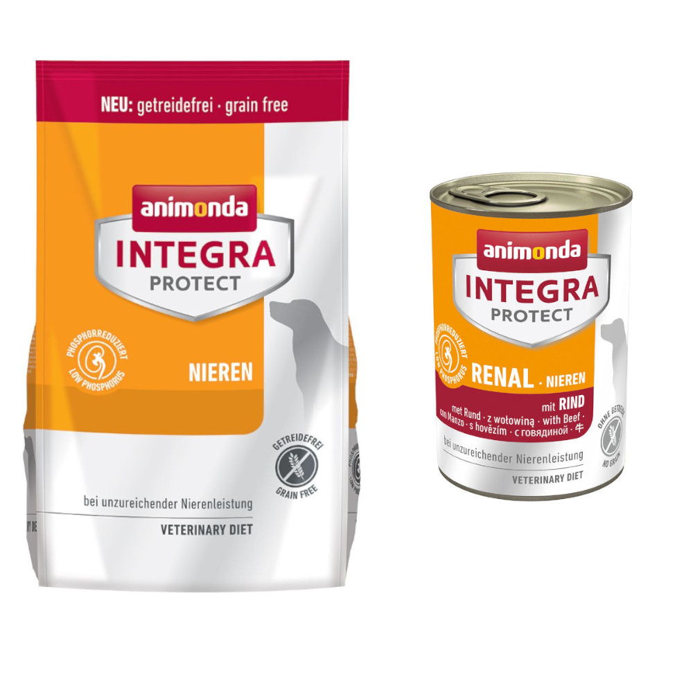 6 x 400 g animonda Integra Protect + 4 kg passendes Trockenfutter zum Sonderpreis! - Niere mit Rind + Niere Renal 6 x 400 g animonda Integra Protect + 4 kg passendes Trockenfutter zum Sonderpreis! - Niere mit Rind + Niere Renal von Animonda Integra