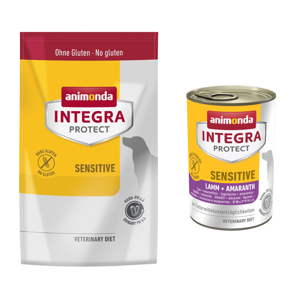 6 x 400 g animonda Integra Protect + 4 kg passendes Trockenfutter zum Sonderpreis! - Sensitive mit Lamm & Amaranth + Sensitive 6 x 400 g animonda Integra Protect + 4 kg passendes Trockenfutter zum Sonderpreis! - Sensitive mit Lamm & Amaranth + Sensitive von Animonda Integra
