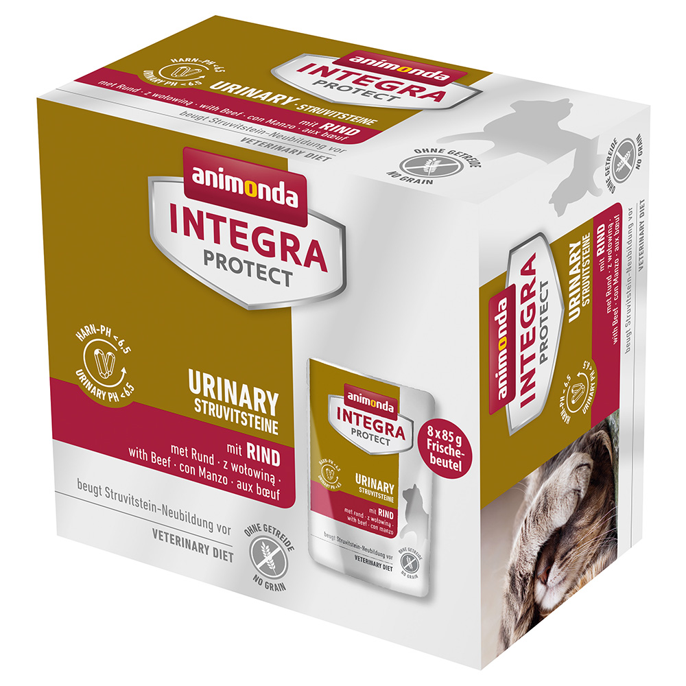 animonda Integra Protect Adult Urinary Struvitstein 8 x 85 g - mit Rind von Animonda Integra