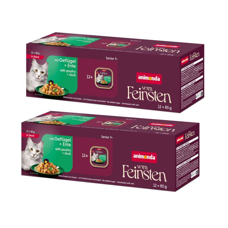 12 + 12 gratis! 24 x 85 g Animonda Vom Feinsten - Senior in Soße: Geflügel & Ente 12 + 12 gratis! 24 x 85 g Animonda Vom Feinsten - Senior in Soße: Geflügel & Ente von Animonda Vom Feinsten