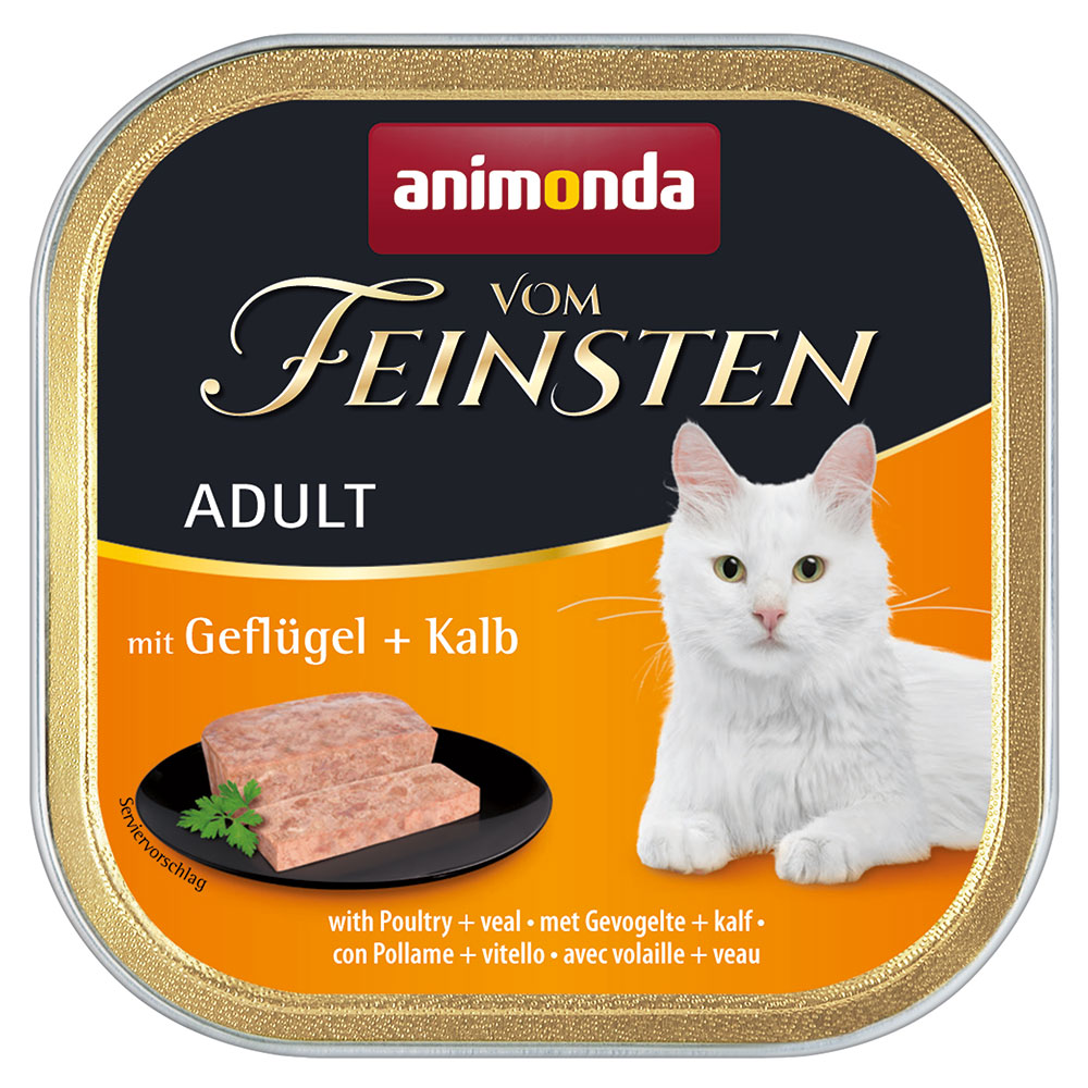 32 x 100 g animonda vom Feinsten + 20 x 15 g Milkies - mit Geflügel & Kalb von Animonda Vom Feinsten