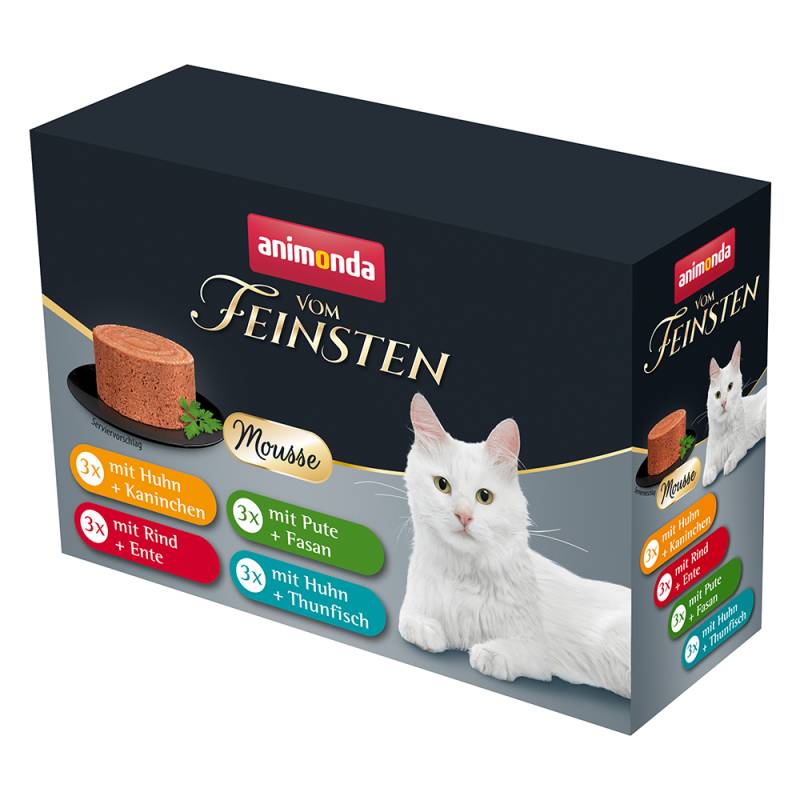 animonda Vom Feinsten Adult Mixpaket 12 x 85 g Mousse-Vielfalt (4 Sorten) von Animonda Vom Feinsten