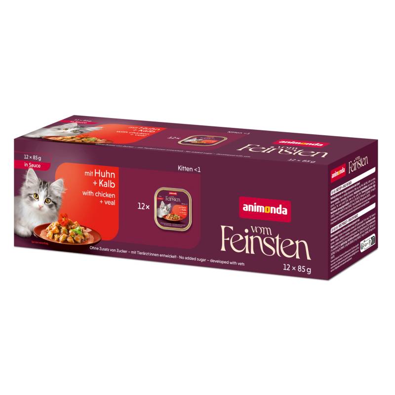 Animonda Vom Feinsten Kitten in Soße 12 x 85 g - Huhn & Kalb Animonda Vom Feinsten Kitten in Soße 12 x 85 g - Huhn & Kalb von Animonda Vom Feinsten