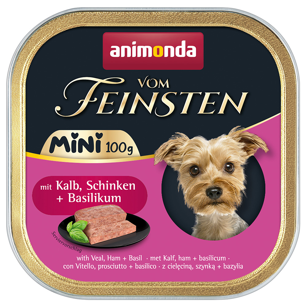 animonda vom Feinsten Adult Mini 32 x 100 g - mit Kalb, Schinken + Basilikum animonda vom Feinsten Adult Mini 32 x 100 g - mit Kalb, Schinken + Basilikum von Animonda Vom Feinsten
