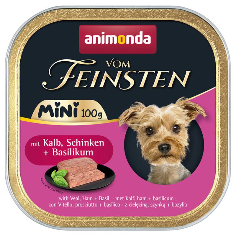 animonda vom Feinsten Adult Mini 32 x 100 g - mit Kalb, Schinken + Basilikum von Animonda Vom Feinsten