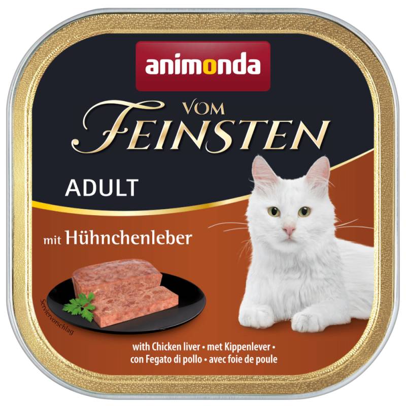 Megapack animonda vom Feinsten Adult 32 x 100 g - Hühnchenleber von Animonda Vom Feinsten