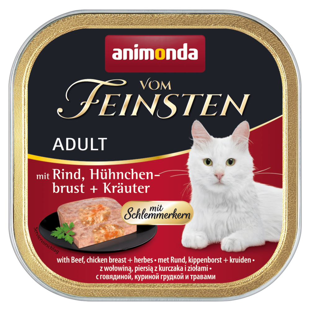 Megapack animonda vom Feinsten Adult 64 x 100 g - Schlemmerkern mit Rind, Hühnchenbrust & Kräuter Megapack animonda vom Feinsten Adult 64 x 100 g - Schlemmerkern mit Rind, Hühnchenbrust & Kräuter von Animonda Vom Feinsten