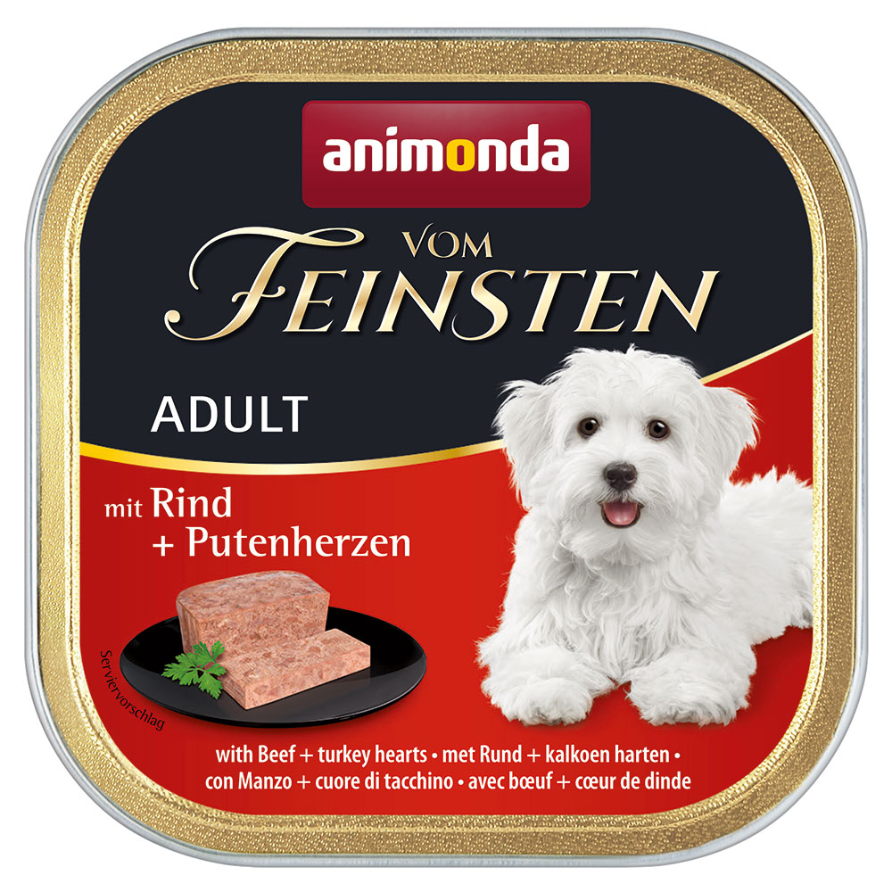 Sparpaket animonda vom Feinsten 24 x 150 g - Adult getreidefrei: Rind & Putenherzen von Animonda Vom Feinsten