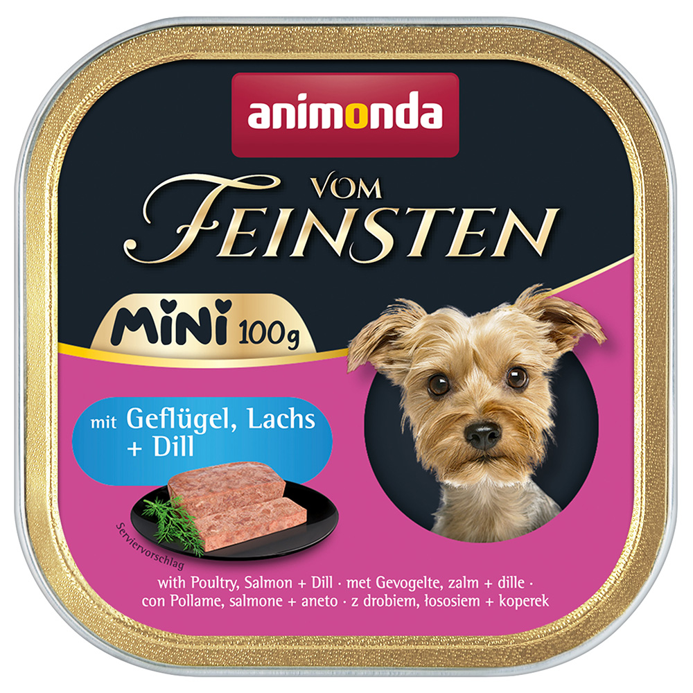 Sparpaket animonda vom Feinsten Adult Mini 64 x 100 g - mit Geflügel, Lachs + Dill Sparpaket animonda vom Feinsten Adult Mini 64 x 100 g - mit Geflügel, Lachs + Dill von Animonda Vom Feinsten