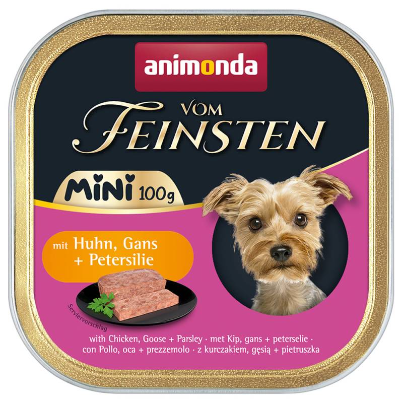 Sparpaket animonda vom Feinsten Adult Mini 64 x 100 g - mit Huhn, Gans + Petersilie von Animonda Vom Feinsten