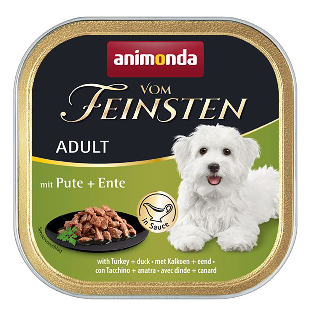 Sparpaket animonda vom Feinsten Adult 44 x 150 g - mit Pute & Ente in Sauce Sparpaket animonda vom Feinsten Adult 44 x 150 g - mit Pute & Ente in Sauce von Animonda Vom Feinsten