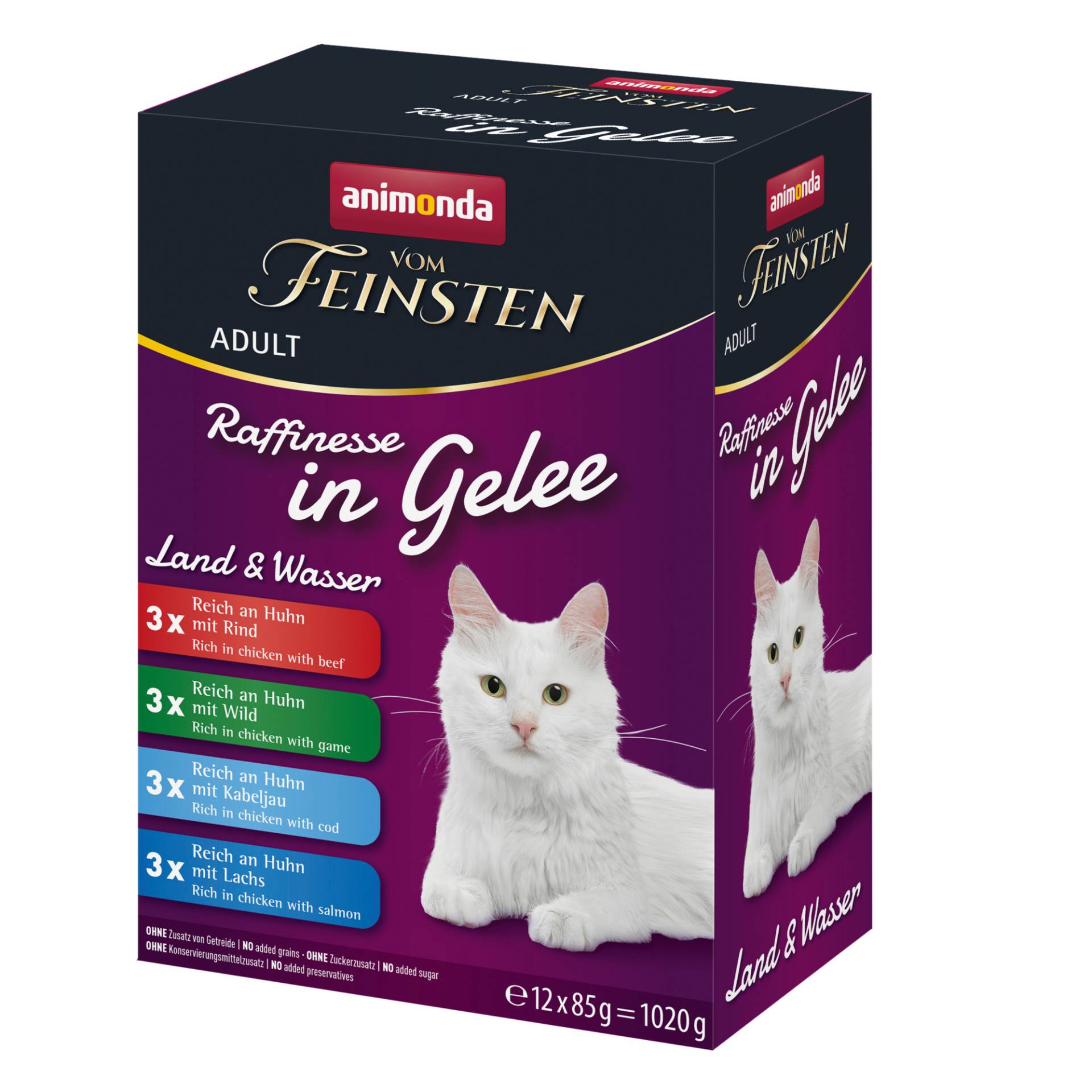 animonda Vom Feinsten Adult Raffinesse in Gelee 24 x 85 g - Mixpaket Varietäten aus Land und Wasser (4 Sorten) von Animonda Vom Feinsten