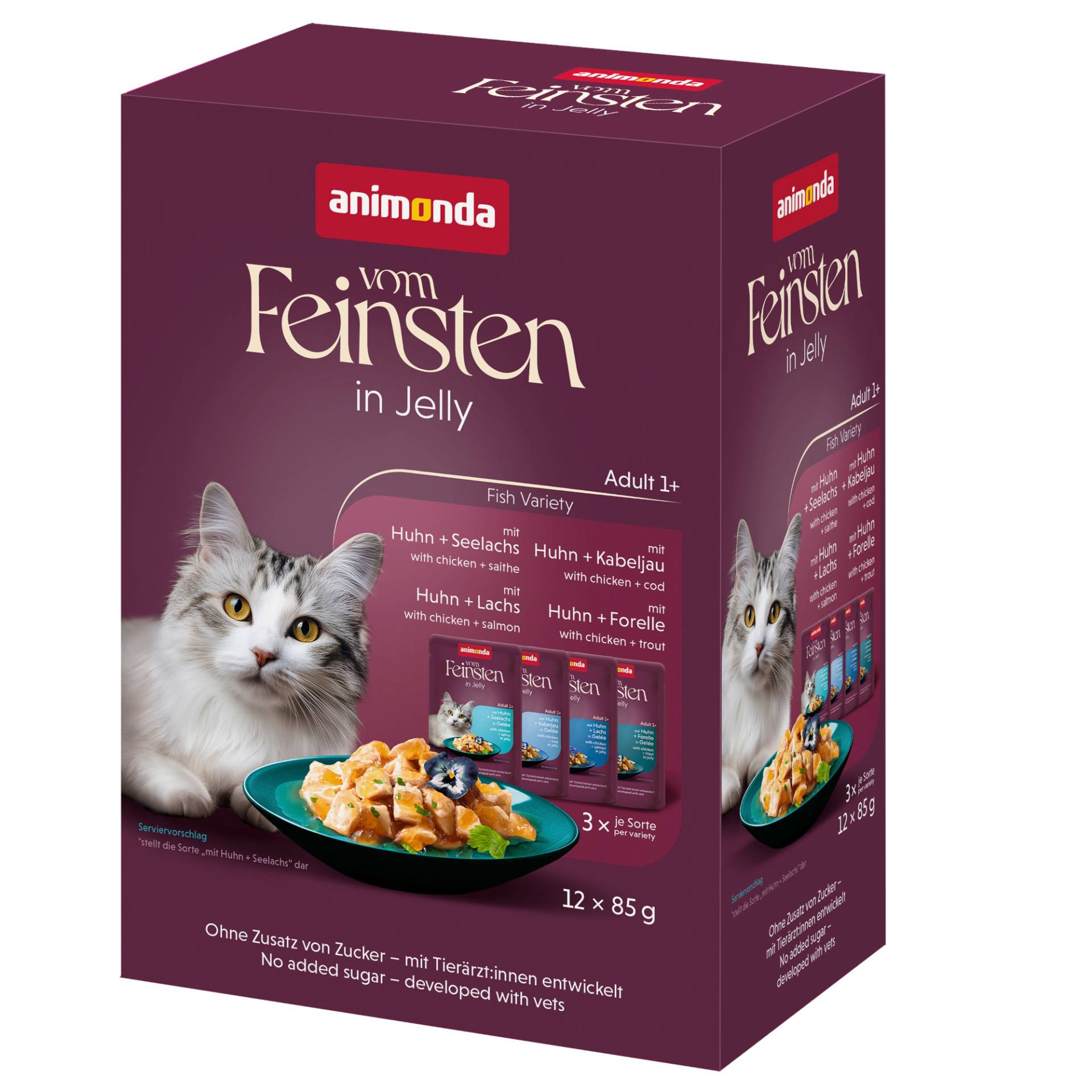animonda Vom Feinsten Adult Raffinesse in Gelee 24 x 85 g - Mixpaket Varietäten aus dem Wasser (4 Sorten) von Animonda Vom Feinsten