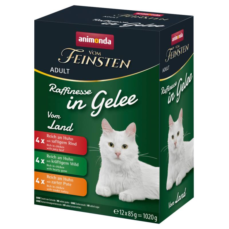 animonda Vom Feinsten Adult Raffinesse in Gelee 24 x 85 g - Mixpaket Varietäten vom Land (3 Sorten) von Animonda Vom Feinsten