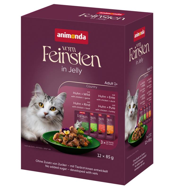 animonda Vom Feinsten Adult Raffinesse in Gelee 24 x 85 g - Mixpaket Varietäten vom Land (4 Sorten) von Animonda Vom Feinsten