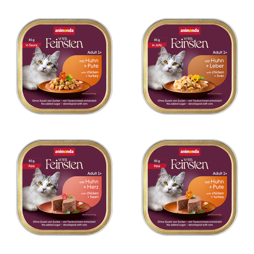 animonda vom Feinsten Adult 32 x 85 g - Geflügel Mixpaket (4 Sorten) von Animonda Vom Feinsten