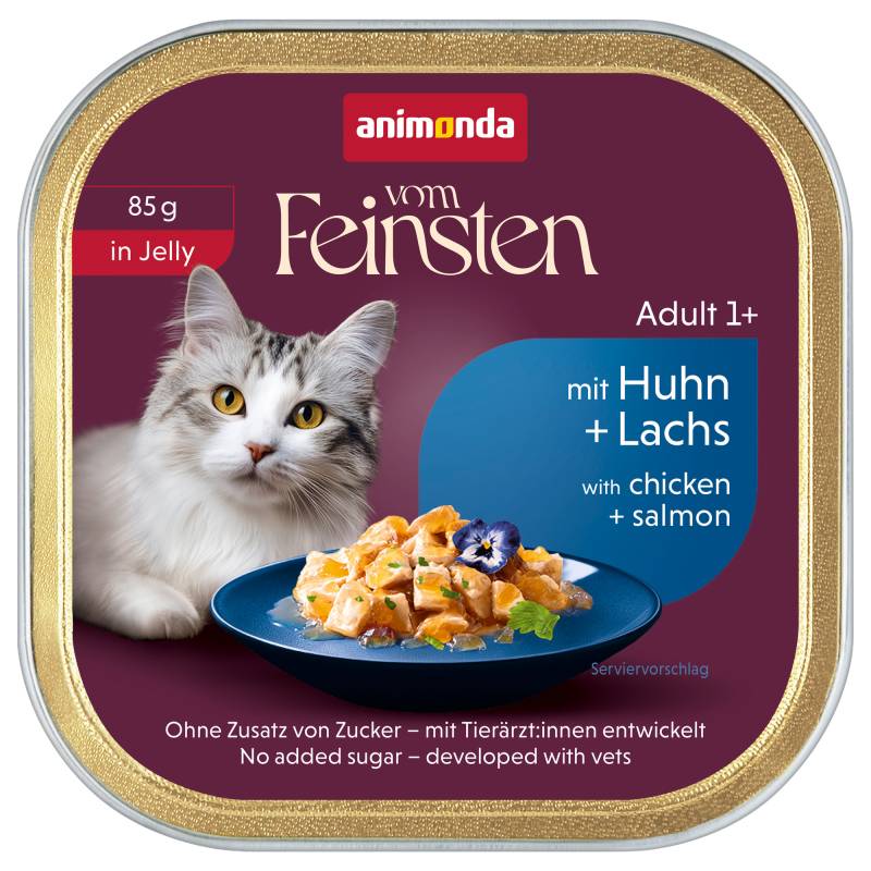 animonda vom Feinsten Adult 32 x 85 g - Huhn & Lachs in Gelee von Animonda Vom Feinsten